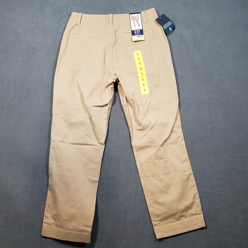Gap Slim Ankle Pants Womens 6 Khaki Tan Cotton Stretch Chino Trousers - Picture 2 of 9